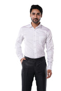 Prestige White Arrow Dobby Formal Shirt