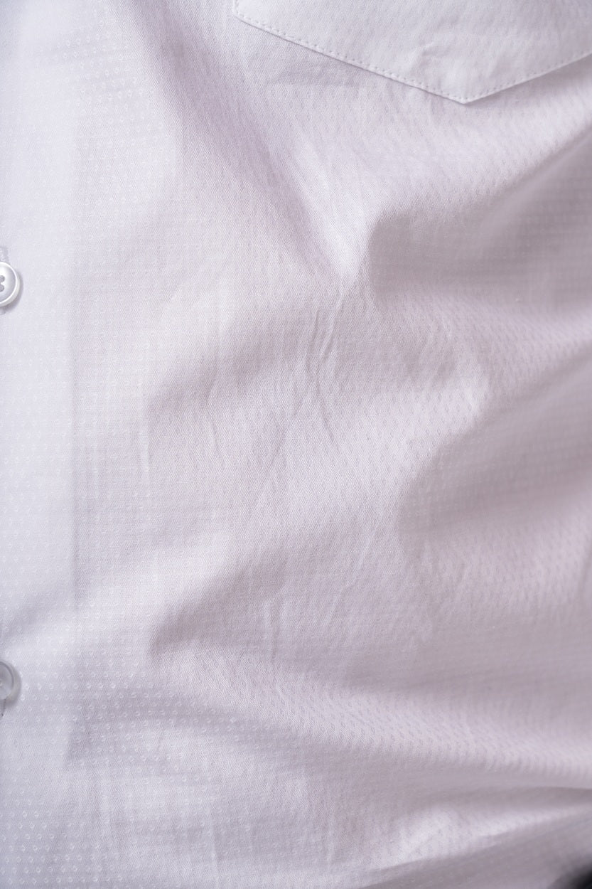 Pristine White Diamond Dobby Formal Shirt