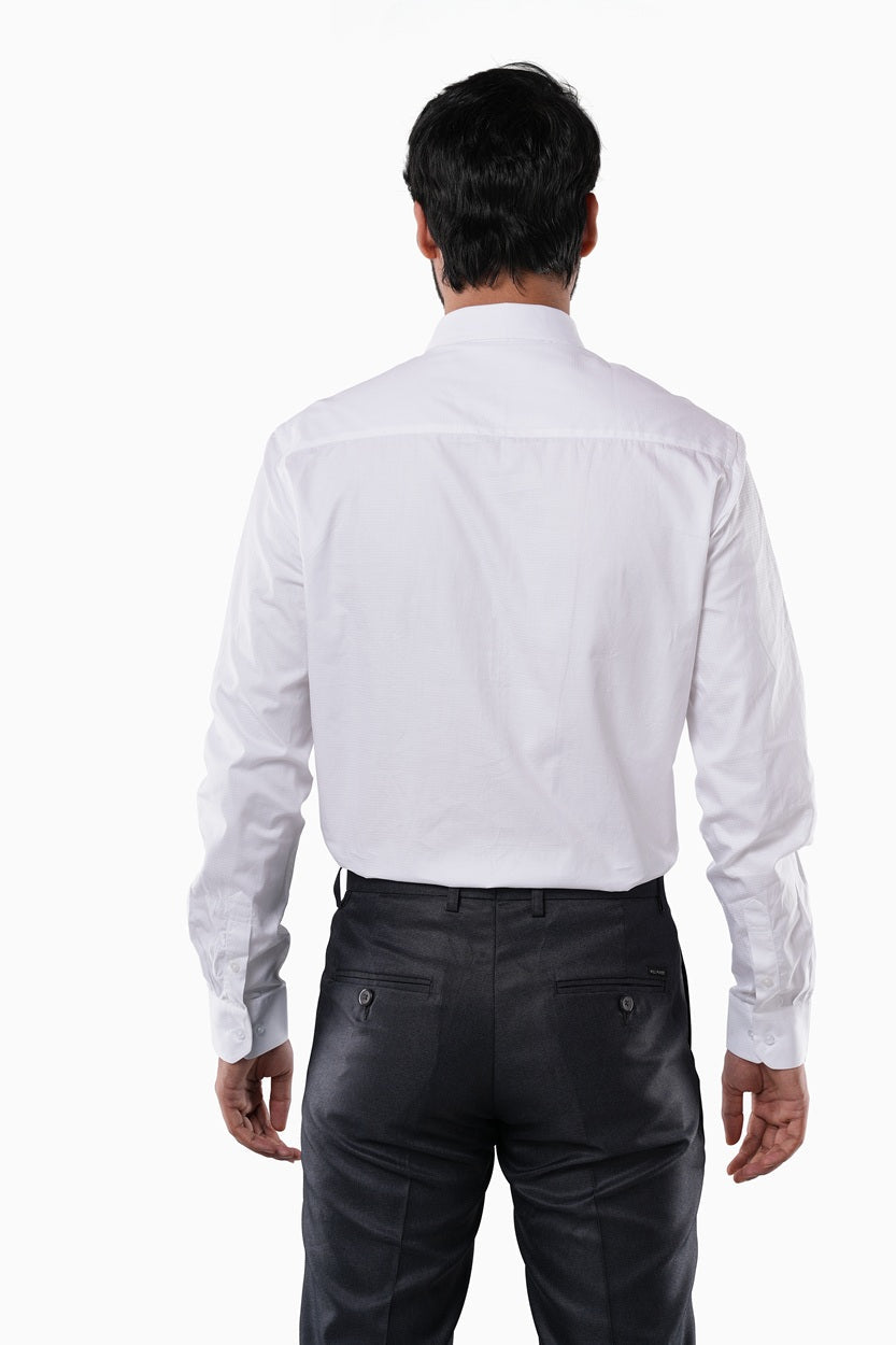 Pristine White Diamond Dobby Formal Shirt