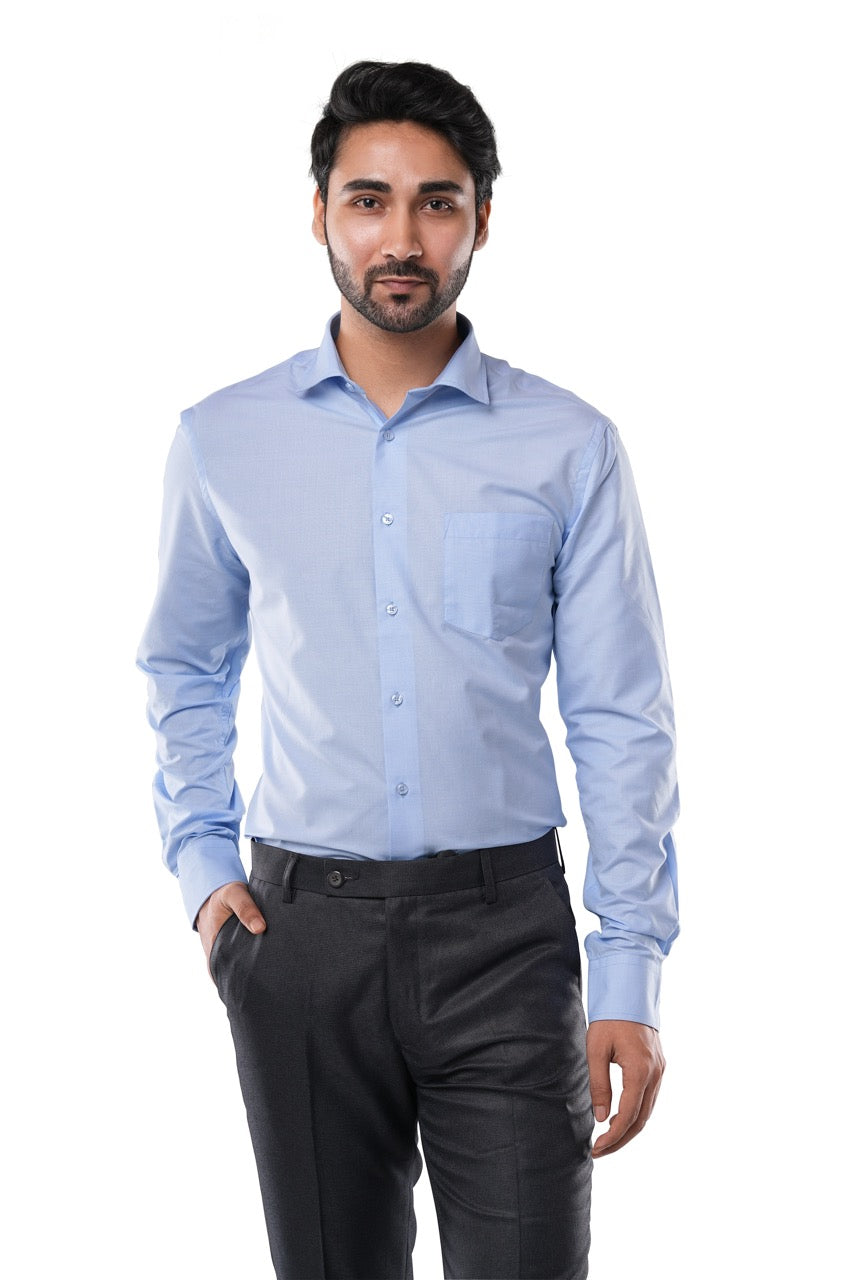 Ocean Blue Fil-a-Fil Formal Shirt