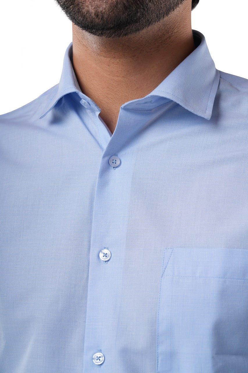 Ocean Blue Fil-a-Fil Formal Shirt