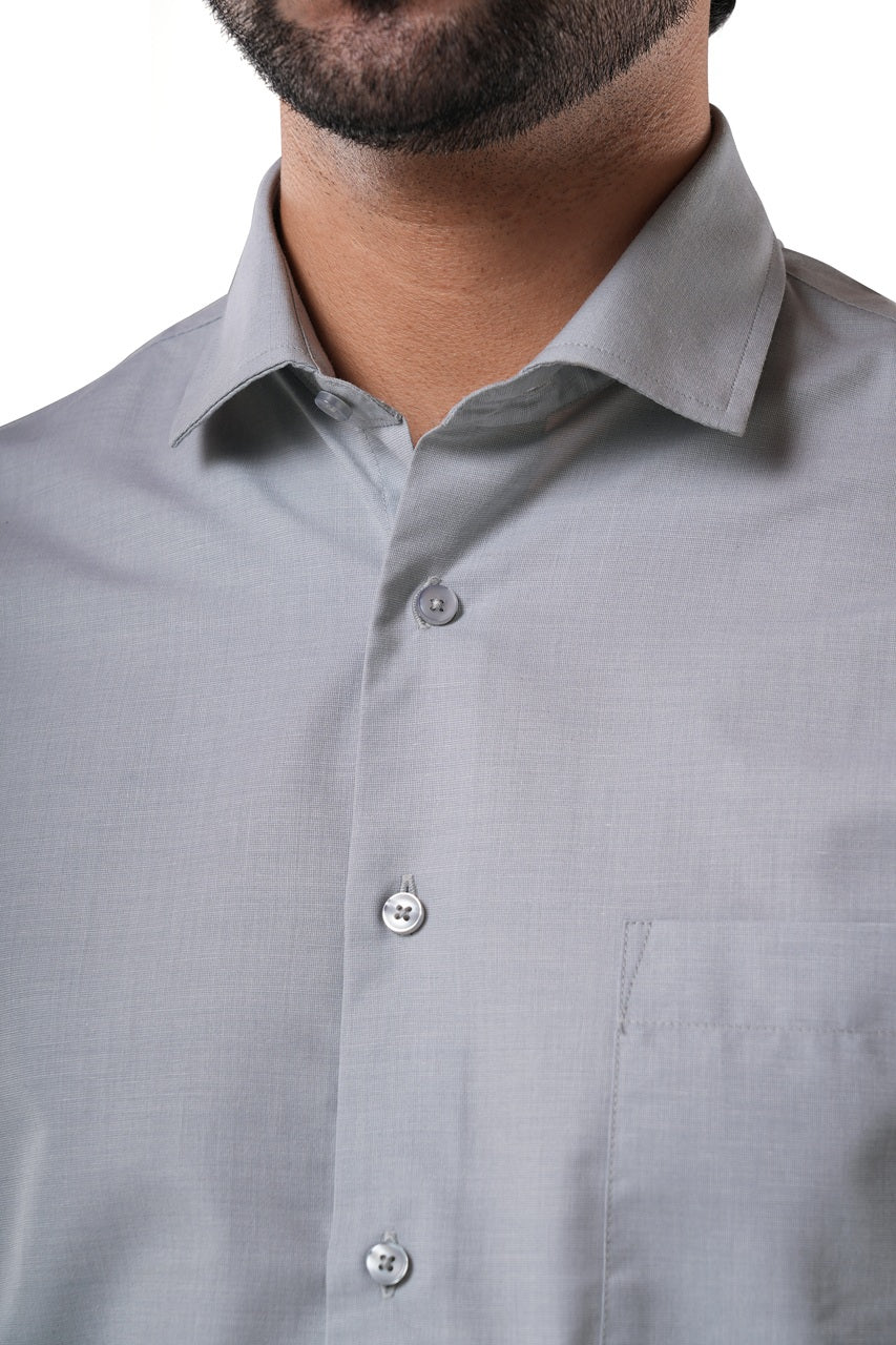 Storm Grey Fil-a-Fil Formal Shirt