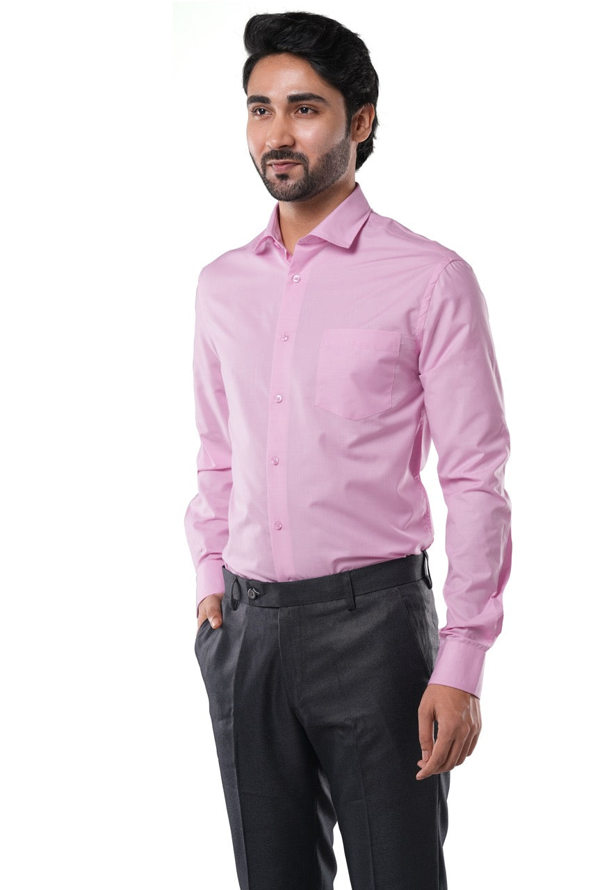 Blush Pink Fil-a-Fil Formal Shirt