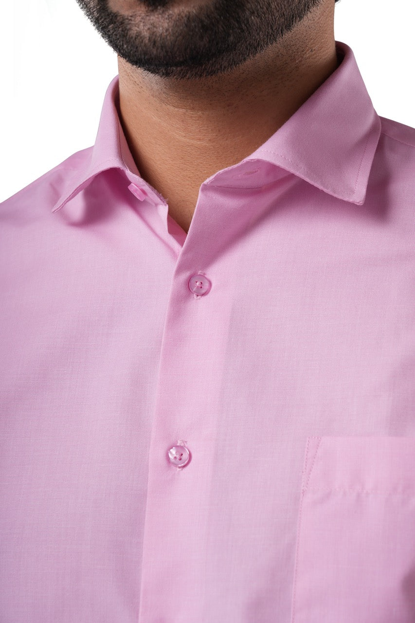 Blush Pink Fil-a-Fil Formal Shirt