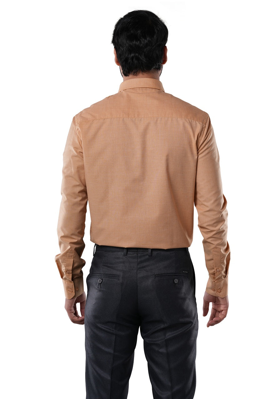 Rustic Beige Fil-a-Fil Formal Shirt