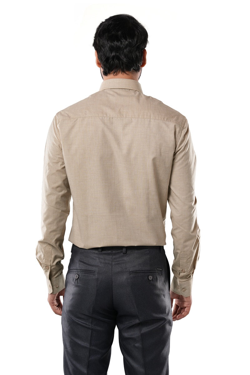 Sandstone Khaki Fil-a-Fil Formal Shirt