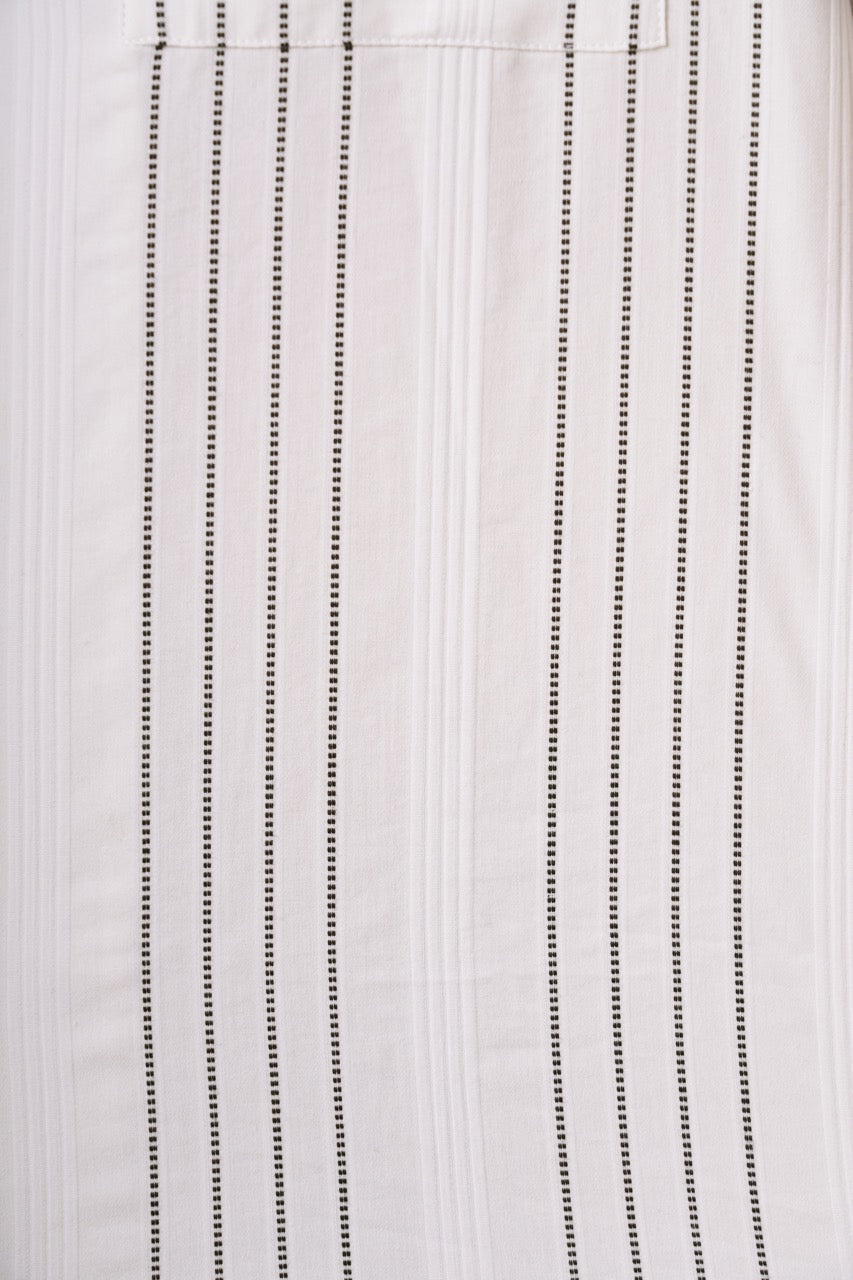 Ivory White Jacquard Casual Shirt