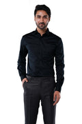 Midnight Navy Stretch Cotton Formal Shirt
