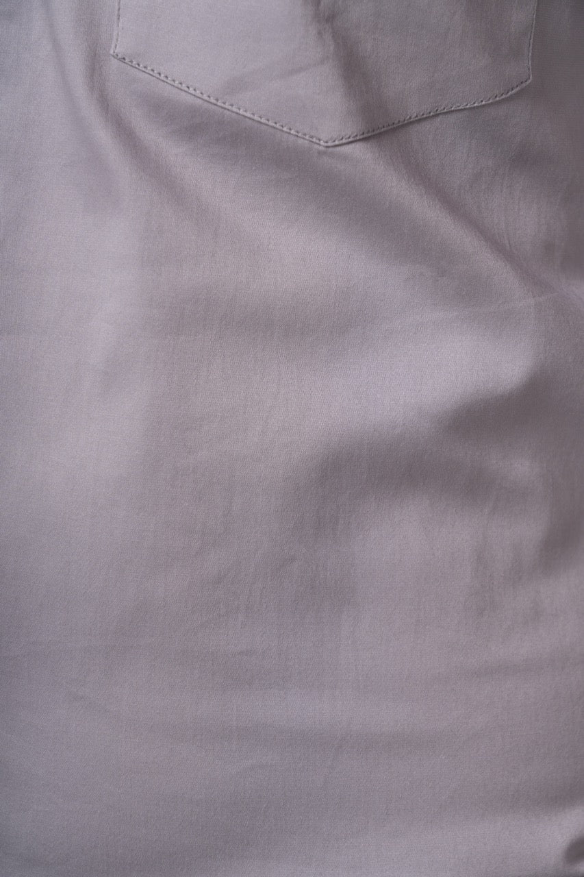 Stone Taupe Stretch Cotton Formal Shirt