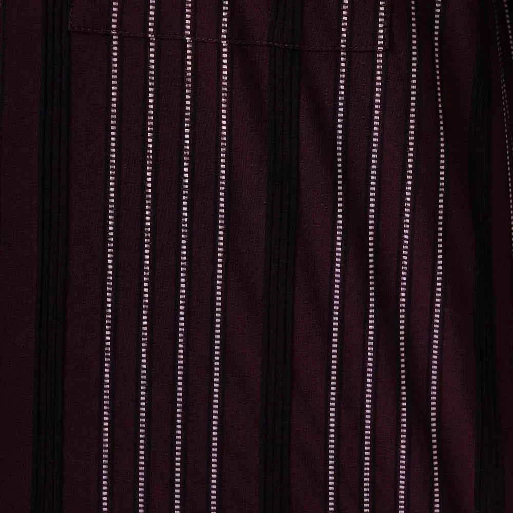 Bordeaux Maroon Jacquard Casual Shirt