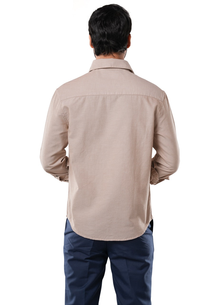 Desert Beige Oxford Casual Shirt