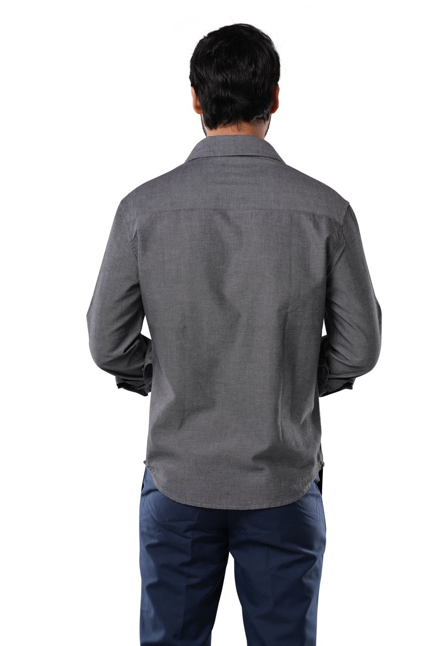 Graphite Black Oxford Casual Shirt