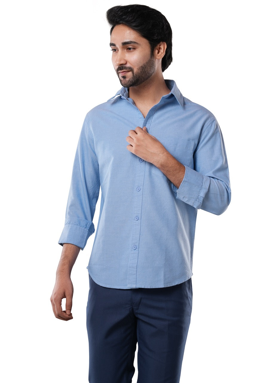 Coastal Blue Oxford Casual Shirt