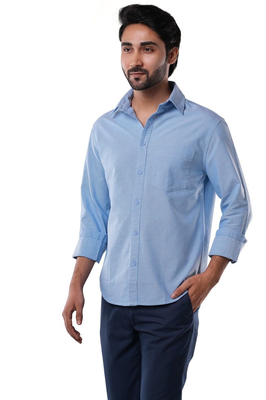 Coastal Blue Oxford Casual Shirt