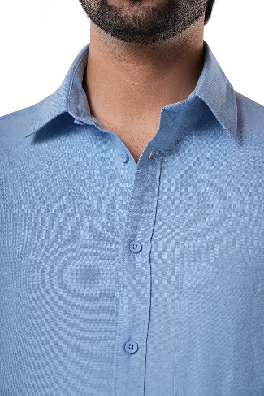 Coastal Blue Oxford Casual Shirt