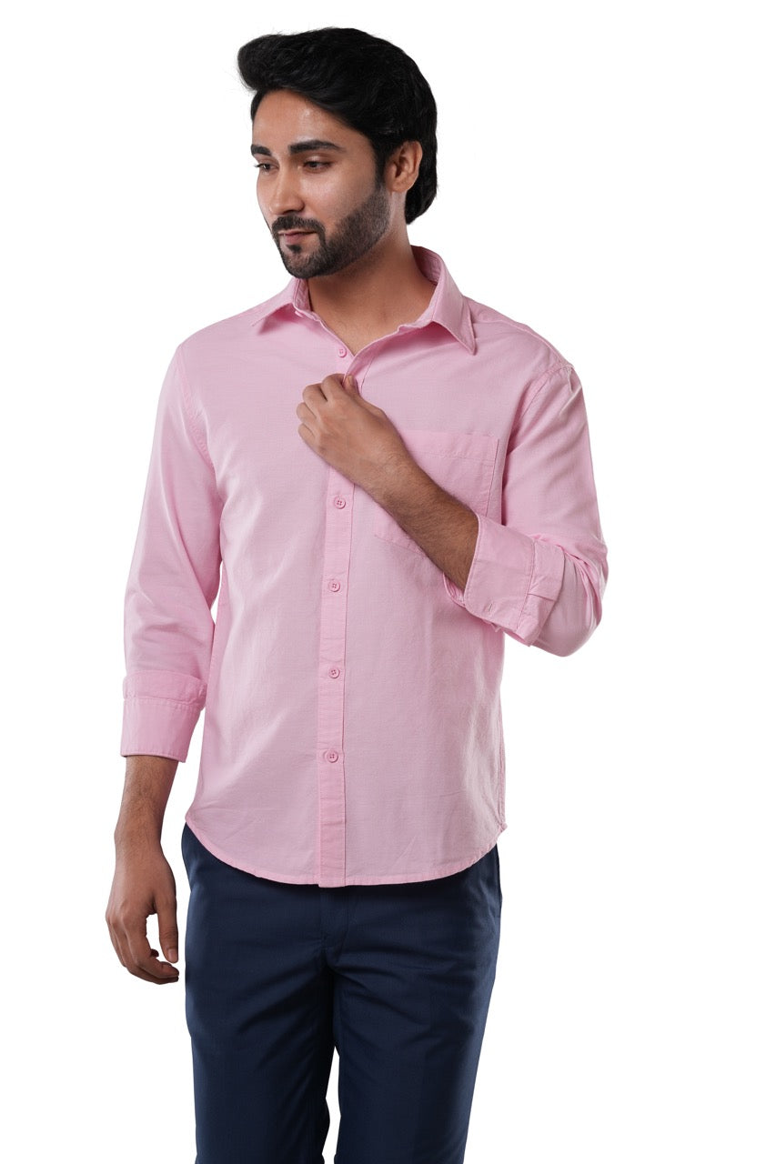 Rose Mist Oxford Casual Shirt