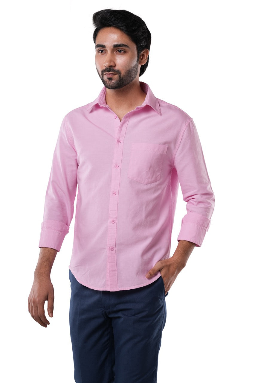 Rose Mist Oxford Casual Shirt