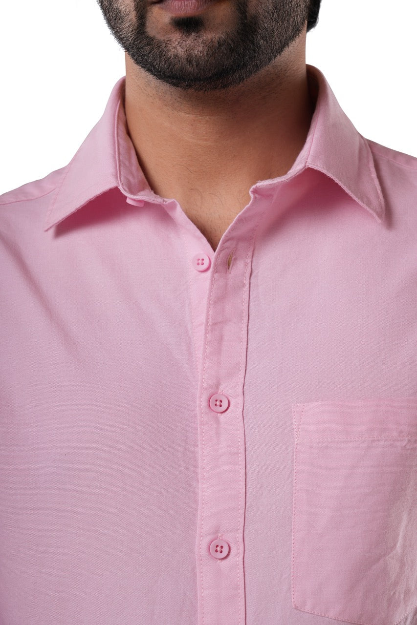 Rose Mist Oxford Casual Shirt