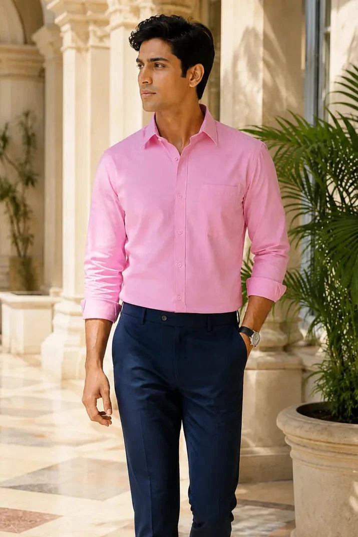 Coral Depth Oxford Casual Shirt