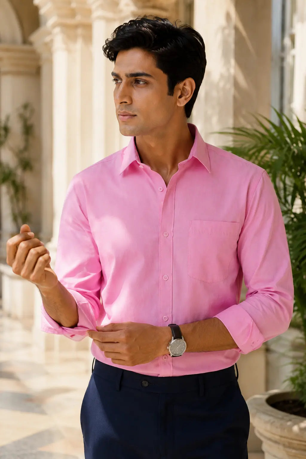 Coral Depth Oxford Casual Shirt