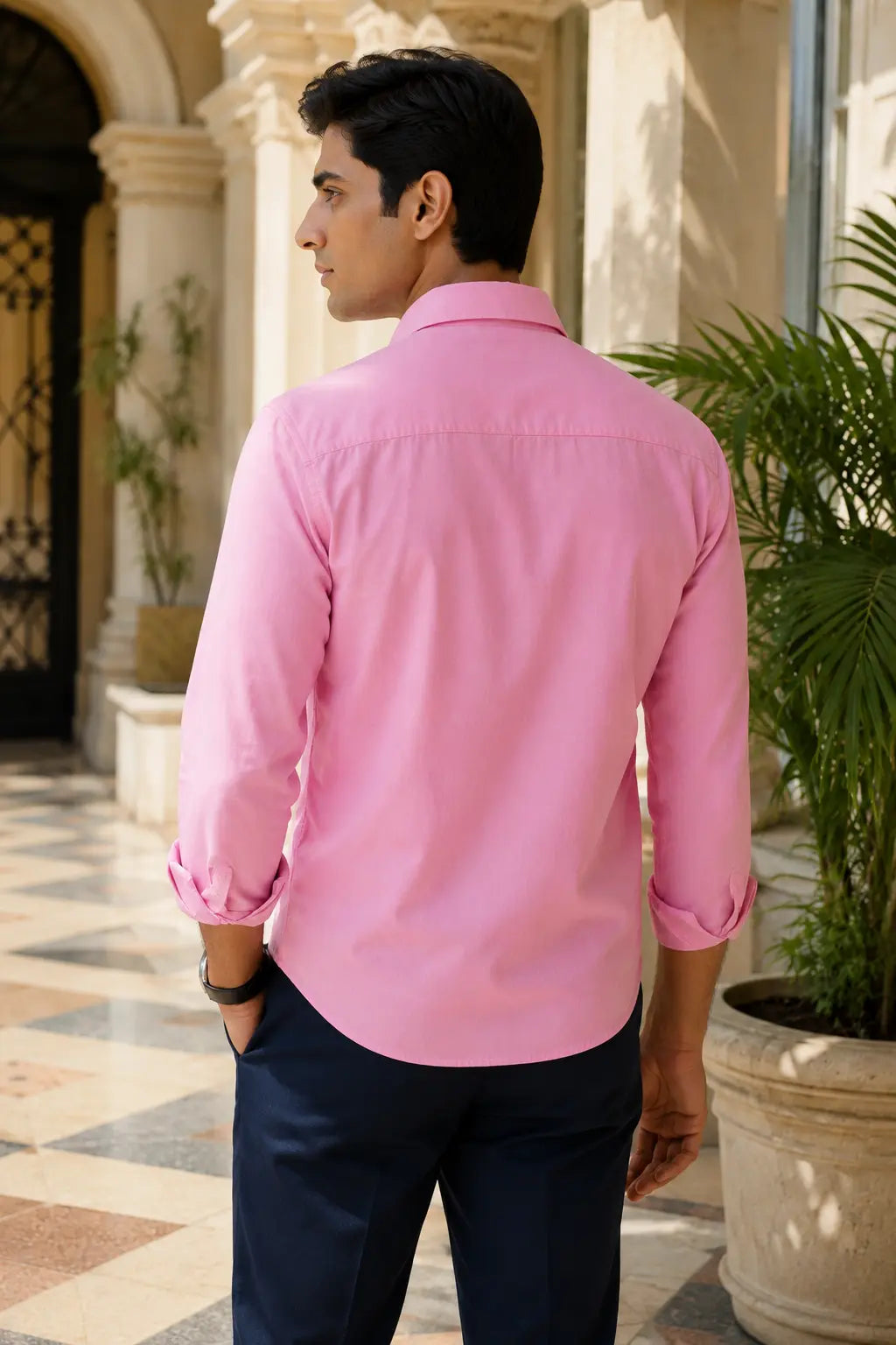 Coral Depth Oxford Casual Shirt