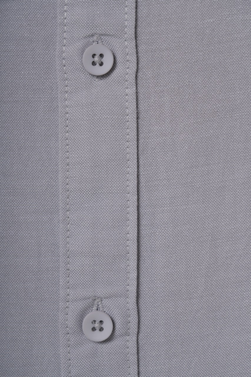 Steel Grey Oxford Casual Shirt