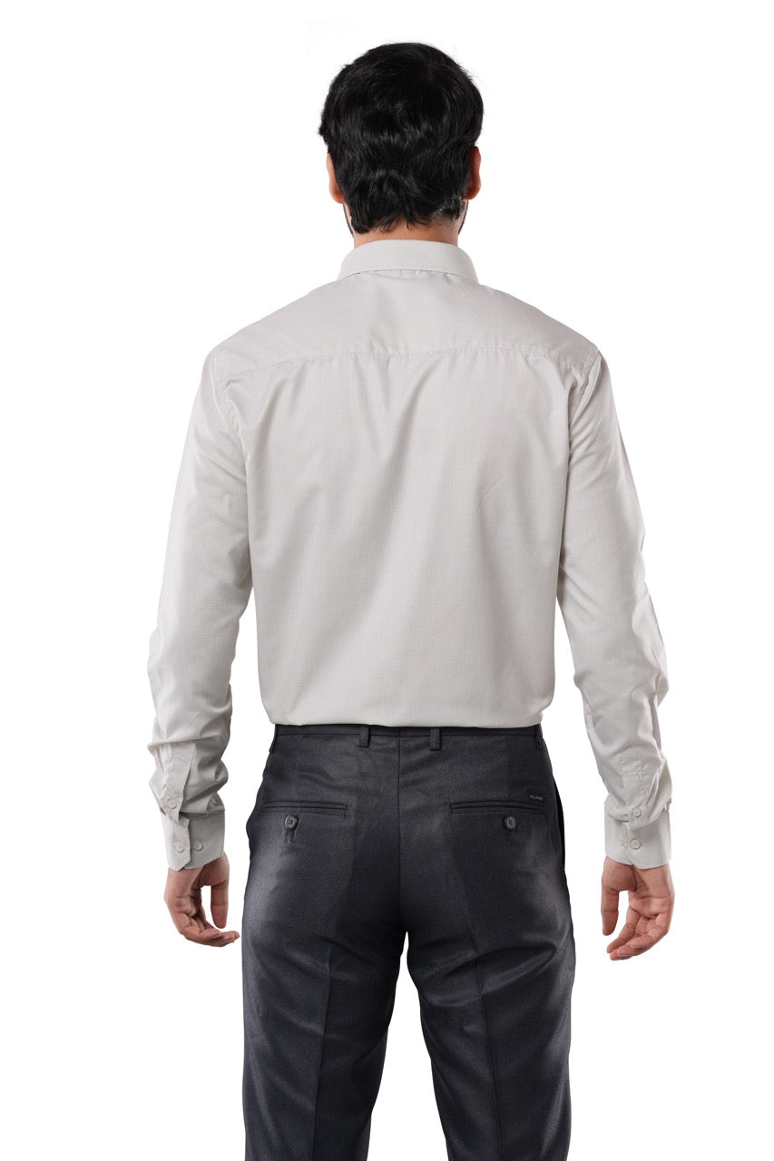 Olive Mist Micro Checks Formal Shirt