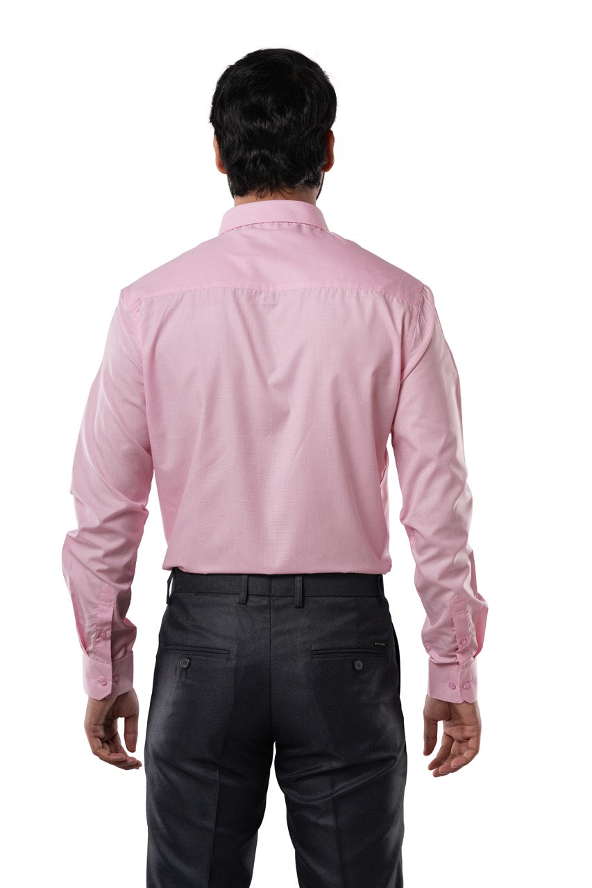 Bespoke Pink Micro Checks Formal Shirt