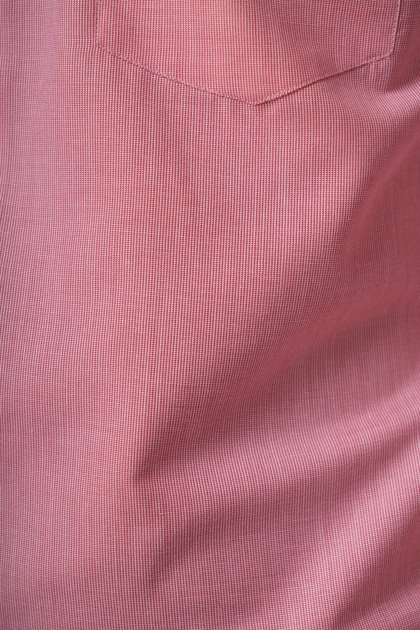 Brick Red Micro Checks Formal Shirt
