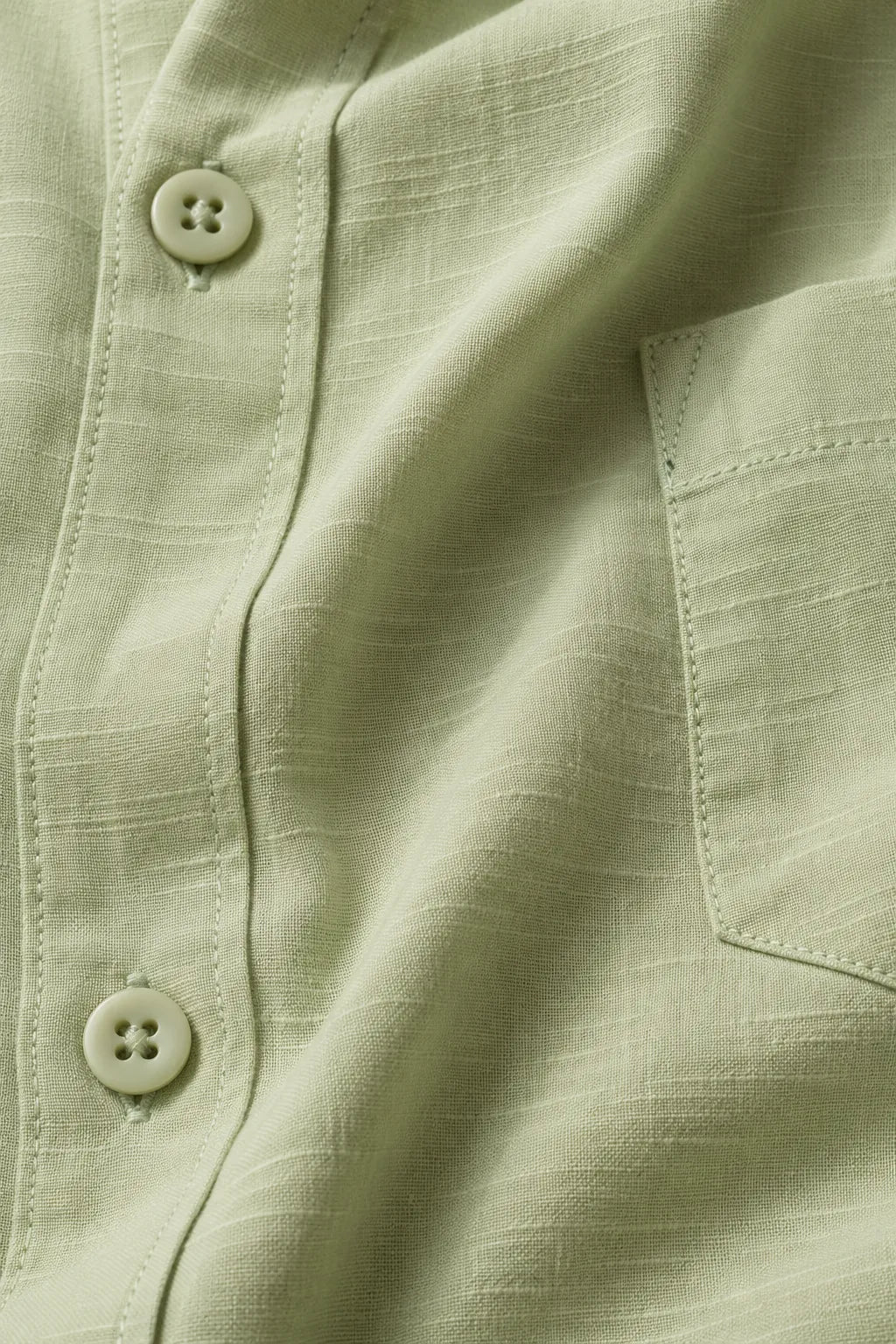 Sage Mist Slub Cotton Casual Shirt