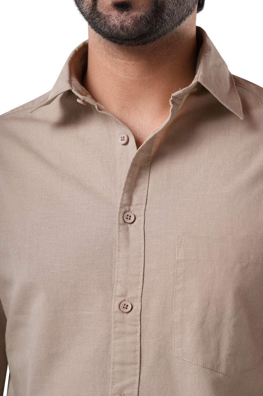 Sand Dune Slub Cotton Casual Shirt