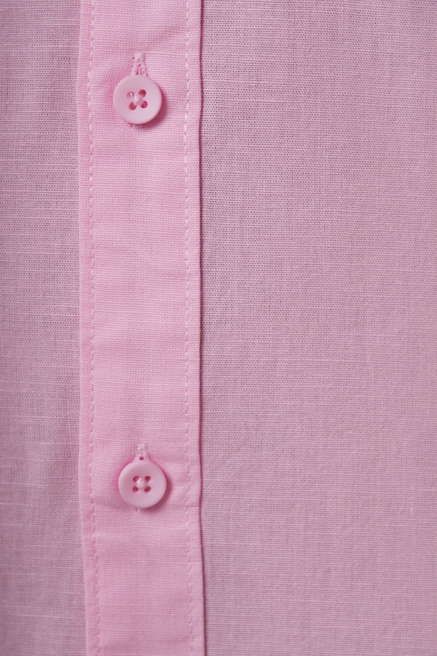Rose Quartz Slub Cotton Casual Shirt